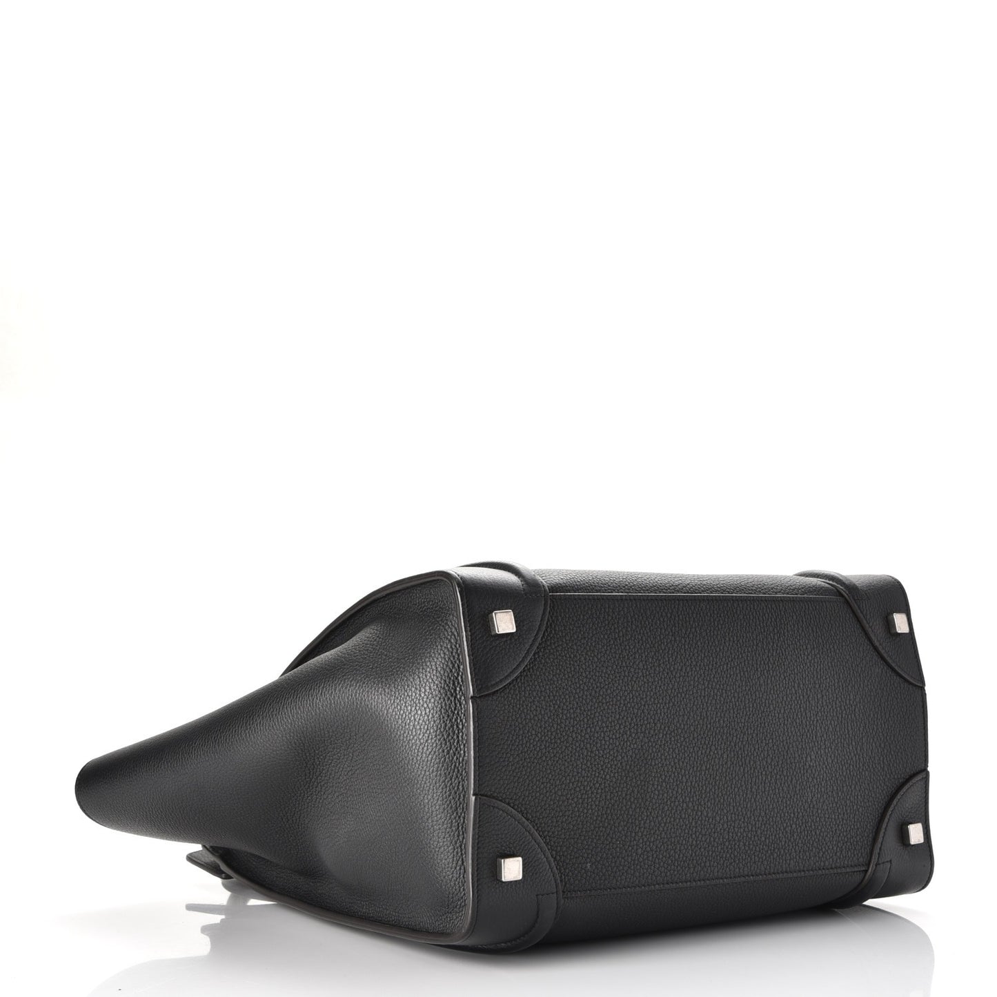 Drummed Calfskin Mini Luggage Black