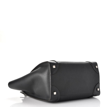 Celine Drummed Calfskin Mini Luggage Black 4 of 15