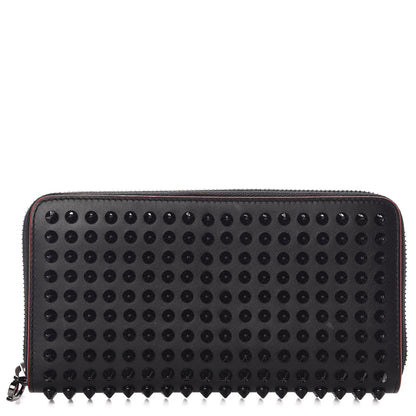 Christian Louboutin Specchio Panettone Spiked Zip Around Wallet Black 1 of 7