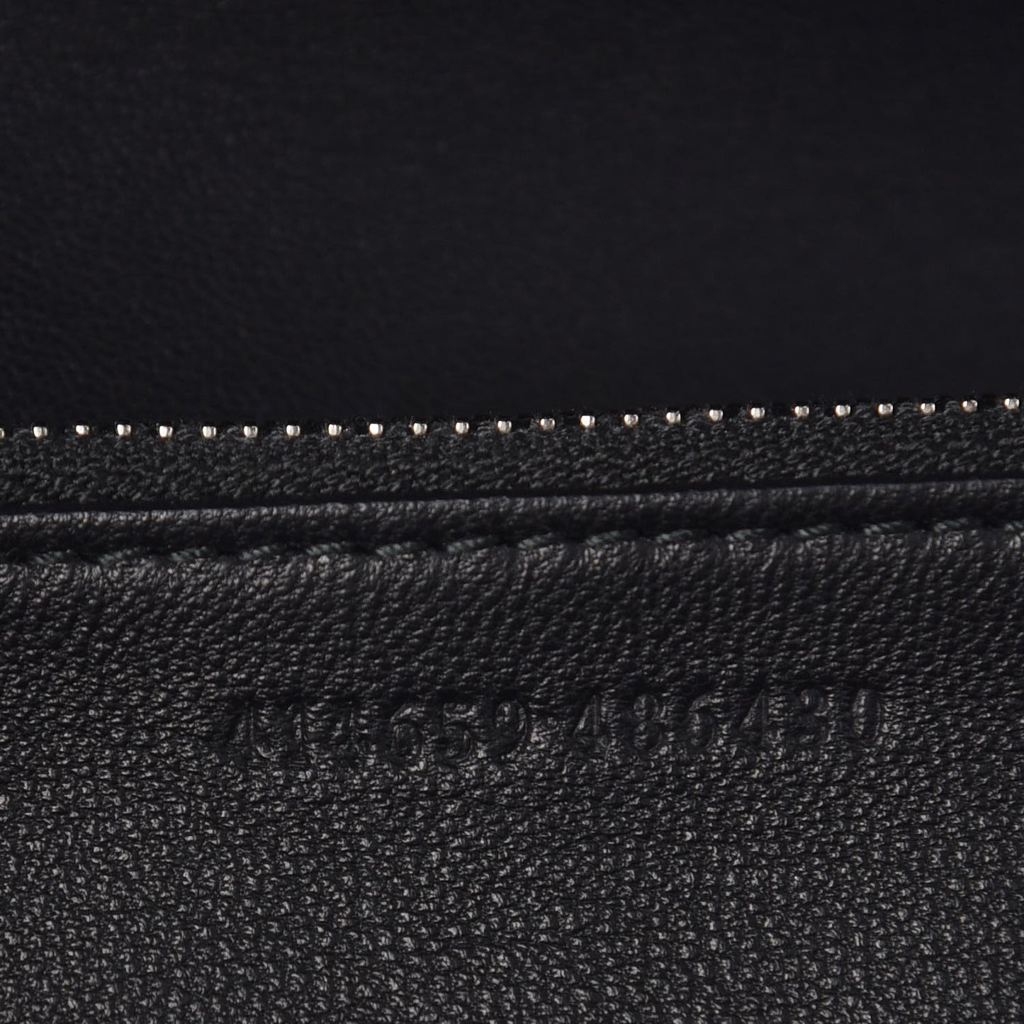 Calfskin Skull Wallet on Chain Black