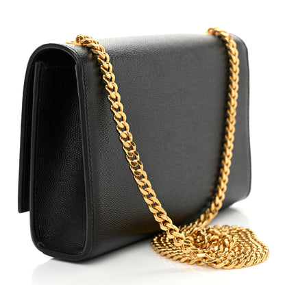 Saint Laurent Grain De Poudre Small Monogram Kate Satchel Black 3 of 10