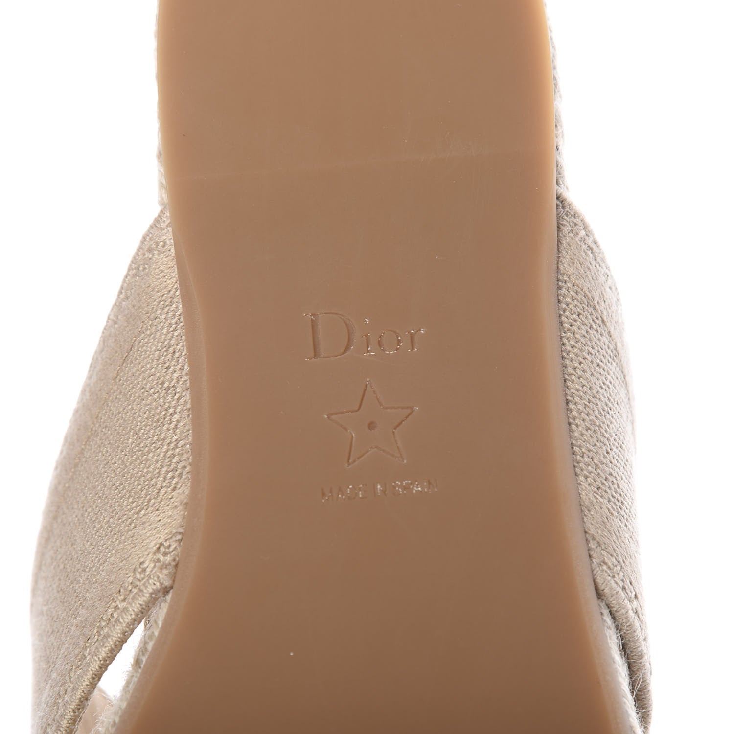 Christian Dior Canvas Embroidered Granville Espadrille Crisscross Flat Slide Sandals 38 Creame 8 of 9