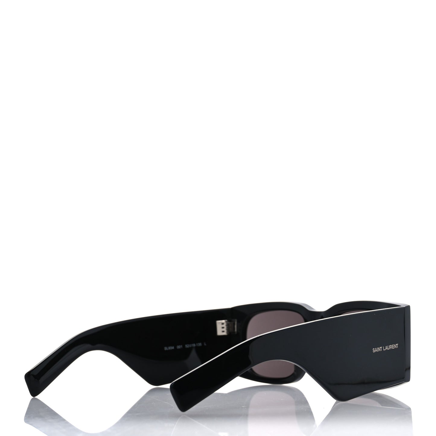 Acetate Rectangular Sunglasses SL 654 Black
