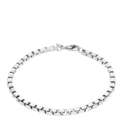 Tiffany Sterling Silver 4mm Venetian Link Bracelet 1 of 4