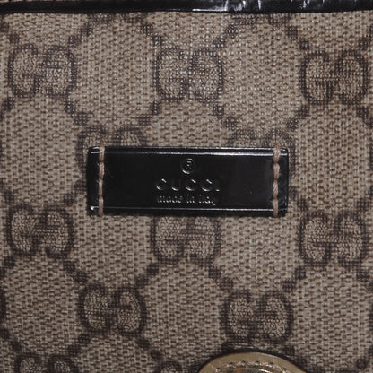 Gucci Monogram Guccissima Hearts Studded Medium Joy Boston Dark Brown 5 of 8