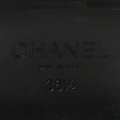 Chanel Calfskin Metal CC Loafers 36.5 Black 7 of 10