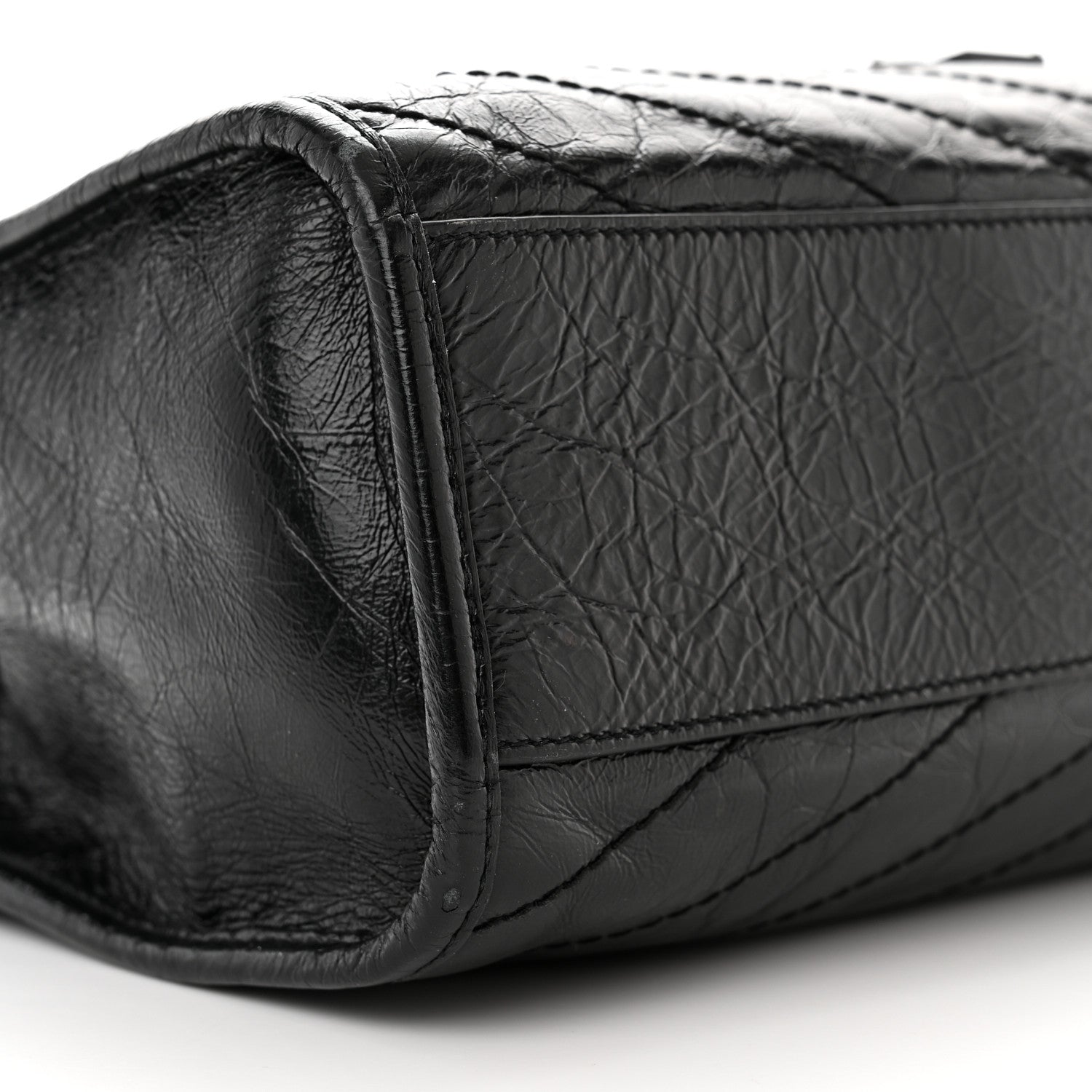 Saint Laurent Crinkled Calfskin Matelasse Monogram Medium Niki Shopper Tote Black 8 of 9
