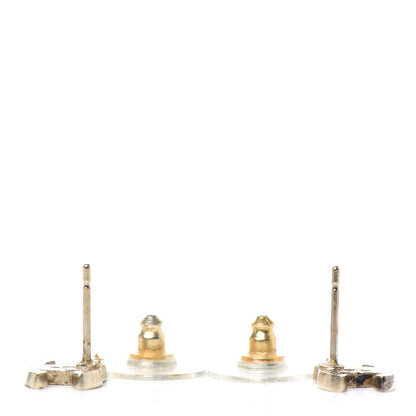 Chanel Enamel CC Stud Earrings Black Gold 3 of 3