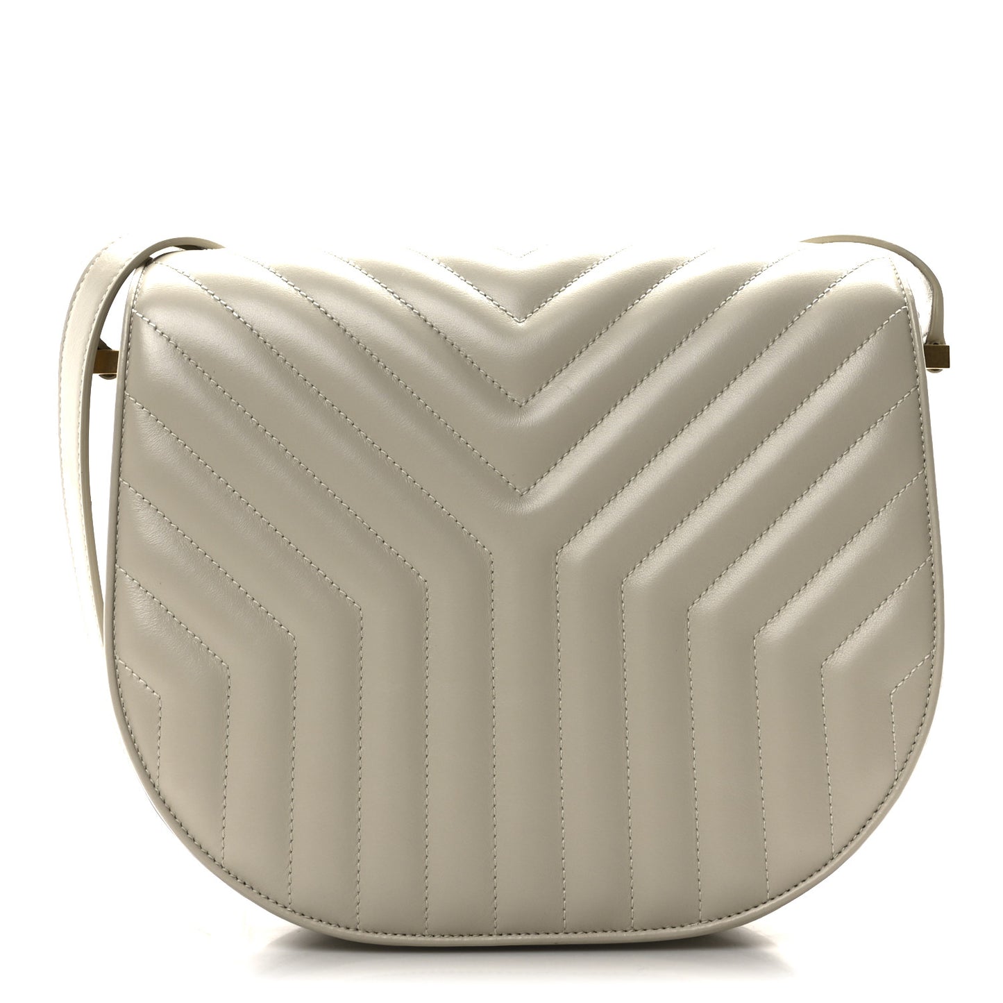 Calfskin Quilted Y Joan Satchel Crema Soft