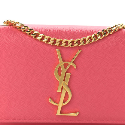 Saint Laurent Grain De Poudre Small Classic Monogram Kate Satchel Lipstick Fuchsia 8 of 15