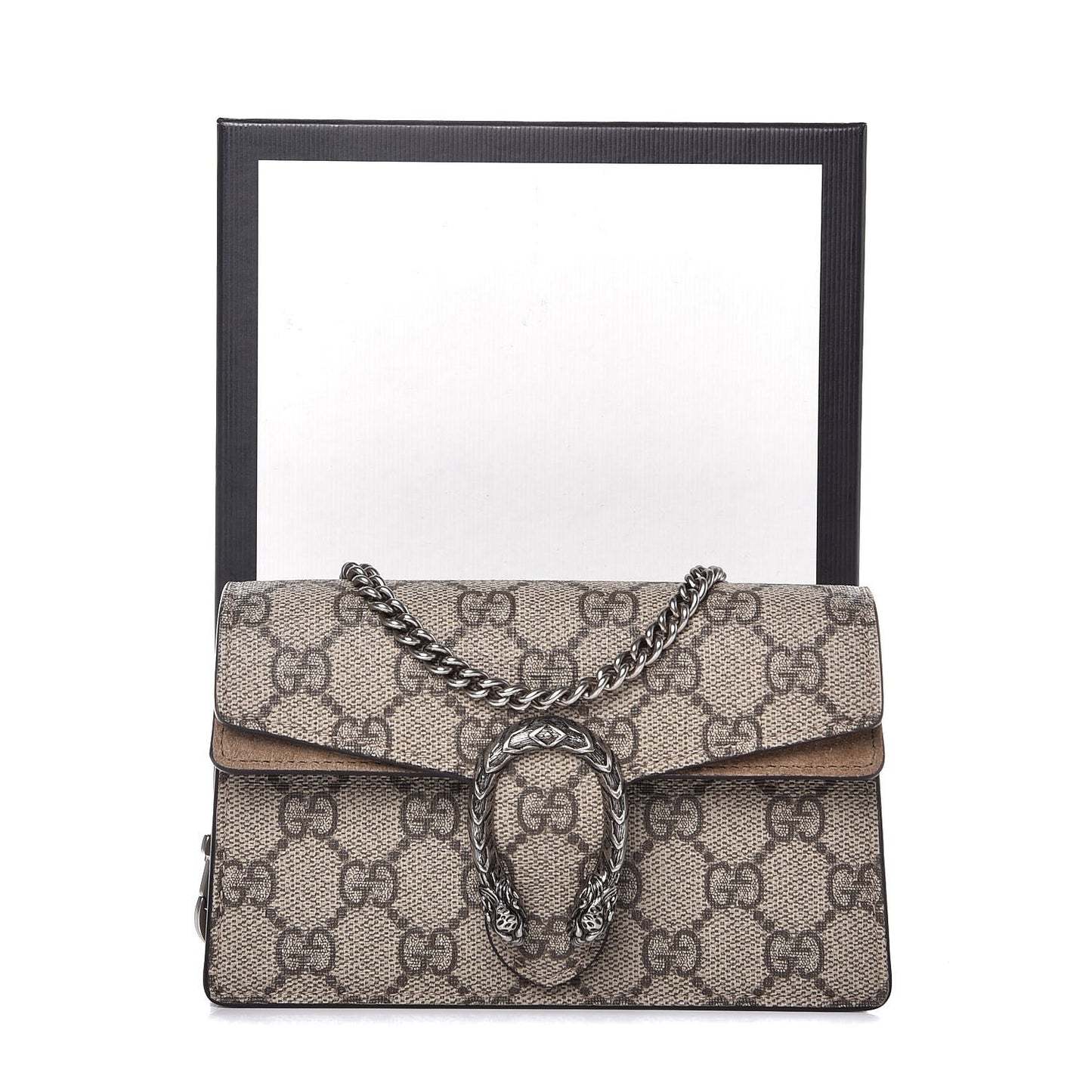 GG Supreme Monogram Super Mini Dionysus Shoulder Bag Taupe