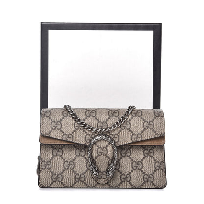 Gucci GG Supreme Monogram Super Mini Dionysus Shoulder Bag Taupe 9 of 9