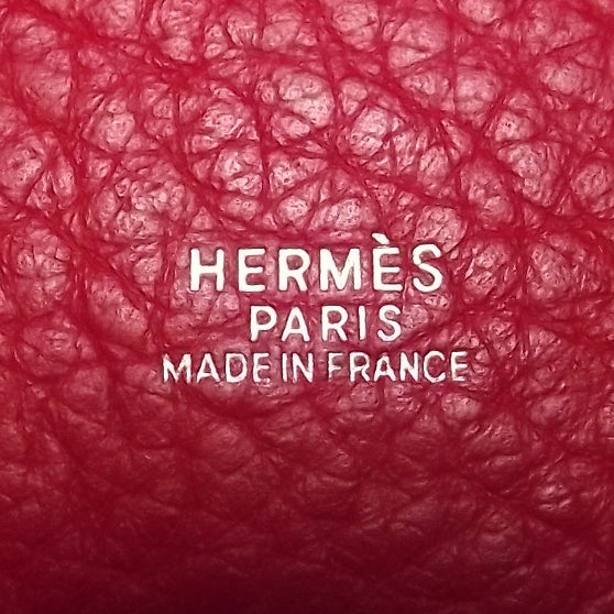 Hermes Taurillon Clemence Picotin PM Rouge Garance 7 of 9