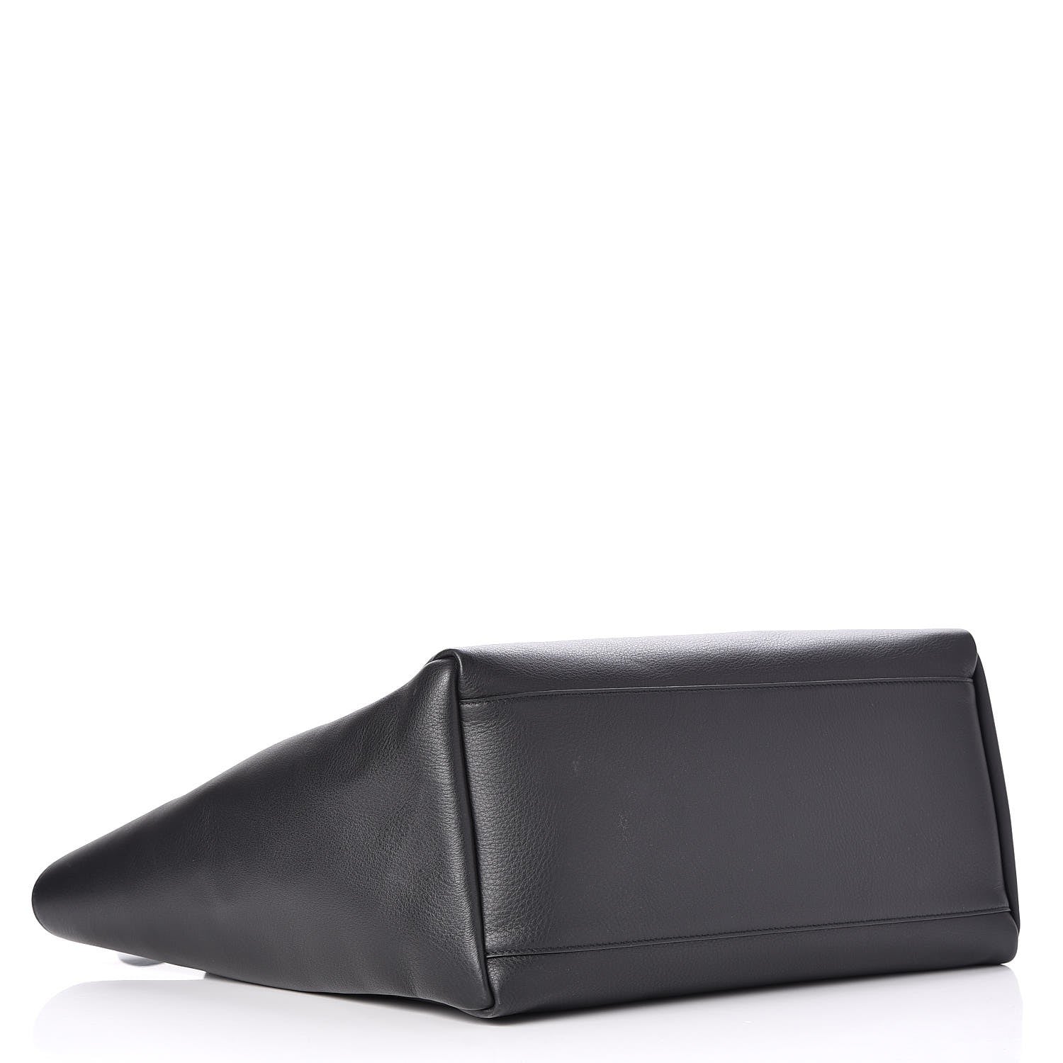 Balenciaga Calfskin Logo Medium Shopping Tote Black 4 of 7