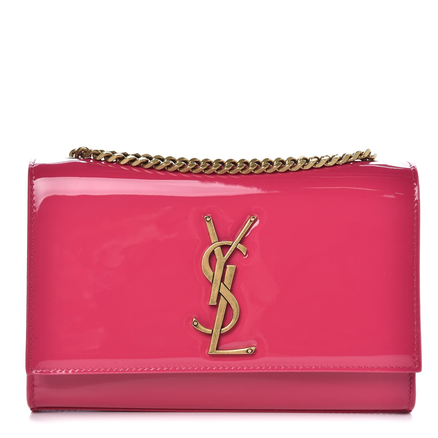 Saint Laurent Patent Small Monogram Kate Satchel Pink 1 of 7