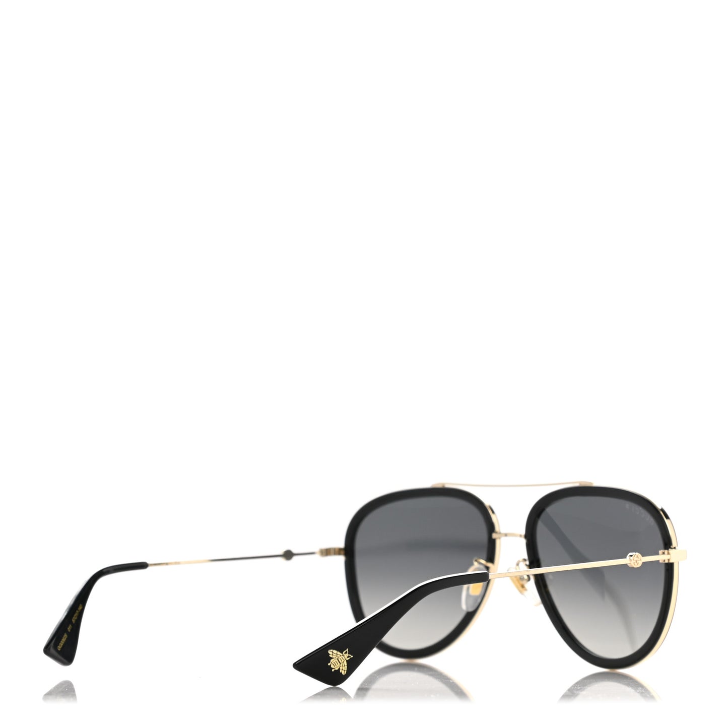 Aviator Sunglasses GG0062S Black Gold