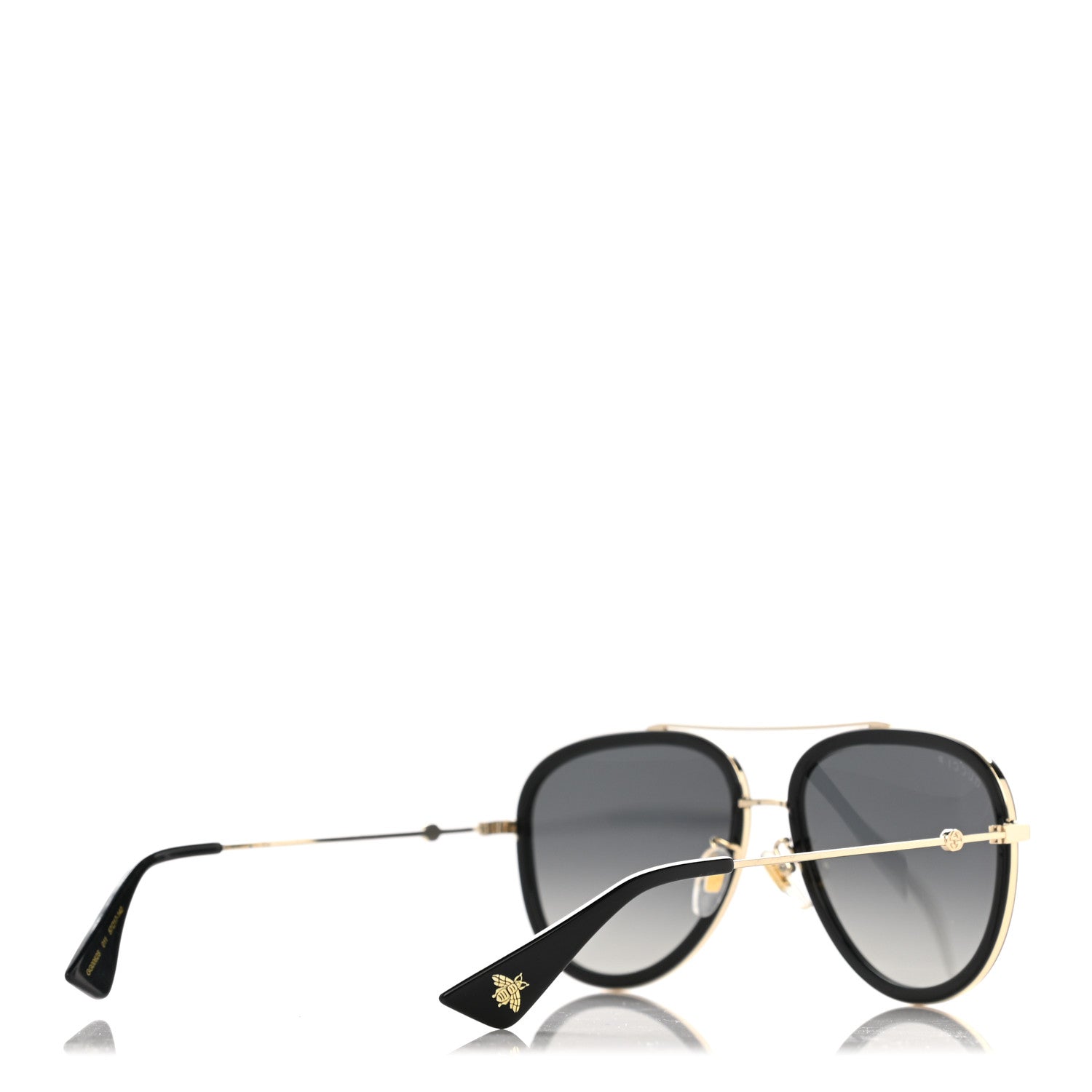 Gucci Aviator Sunglasses GG0062S Black Gold 4 of 7