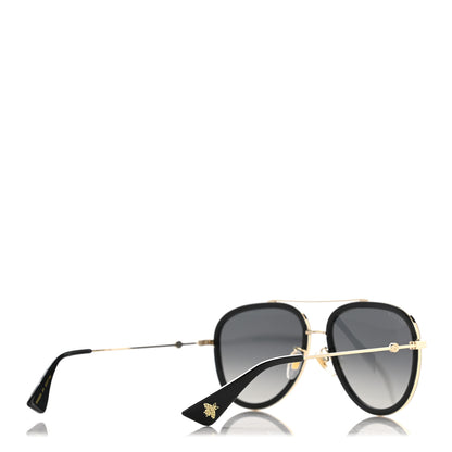 Gucci Aviator Sunglasses GG0062S Black Gold 4 of 7