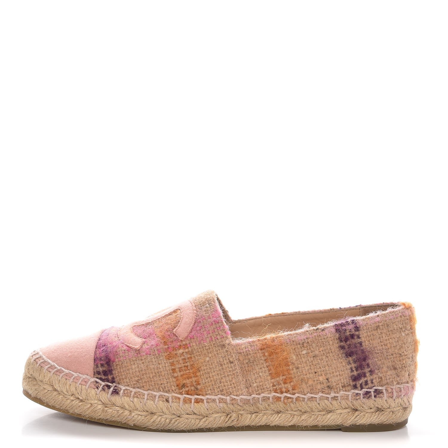 Chanel Tweed CC Espadrilles 38 Pink 1 of 16