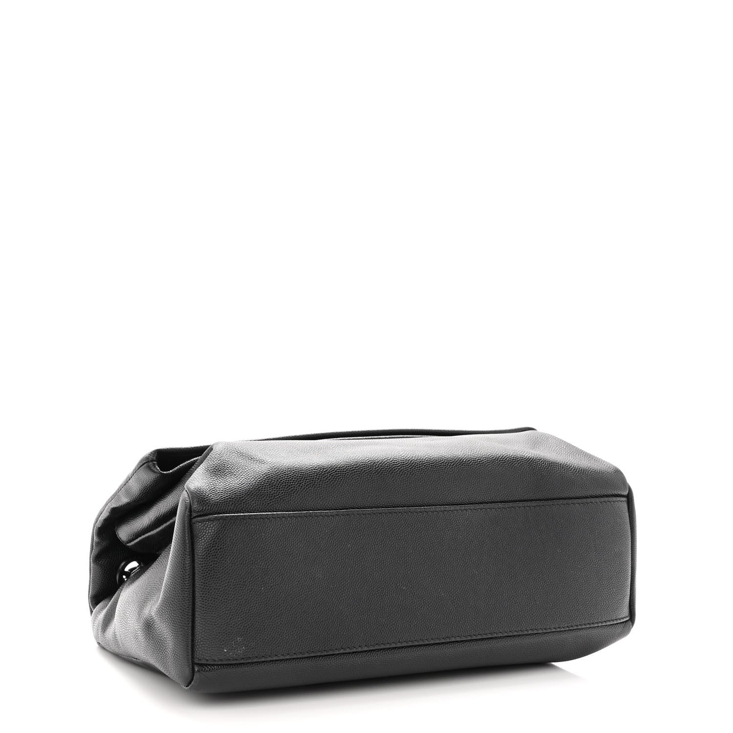 Saint Laurent Grain De Poudre Medium West Hollywood Monogram Fold-Over Black 4 of 10