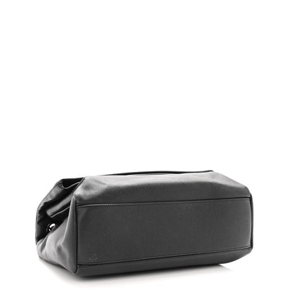 Saint Laurent Grain De Poudre Medium West Hollywood Monogram Fold-Over Black 4 of 10