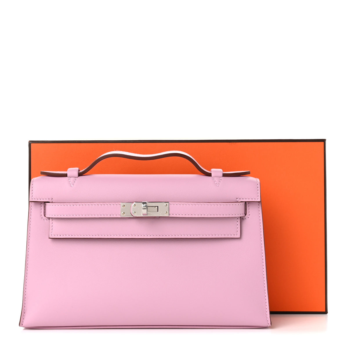 Hermes Swift Kelly Pochette Clutch Mauve Sylvestre 11 of 11