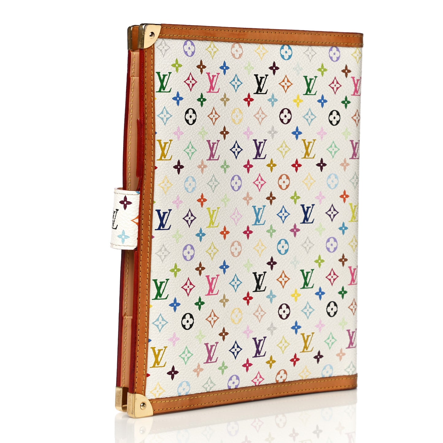 Monogram Multicolor Large Ring Agenda Cover White