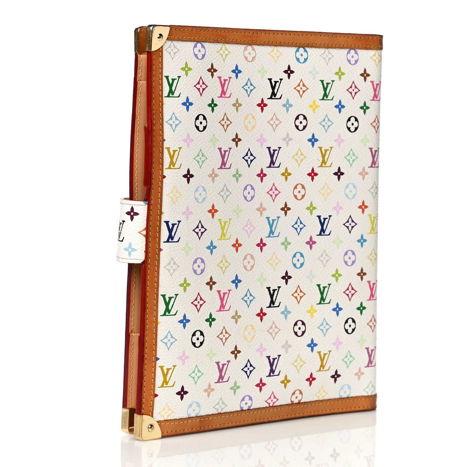 Louis Vuitton Monogram Multicolor Large Ring Agenda Cover White 3 of 10