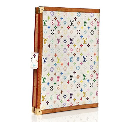 Louis Vuitton Monogram Multicolor Large Ring Agenda Cover White 3 of 10