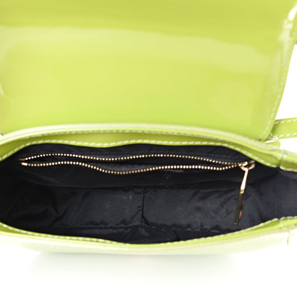 Burberry Patent Small Leigh Crossbody Bag Lemon Green 4 of 12