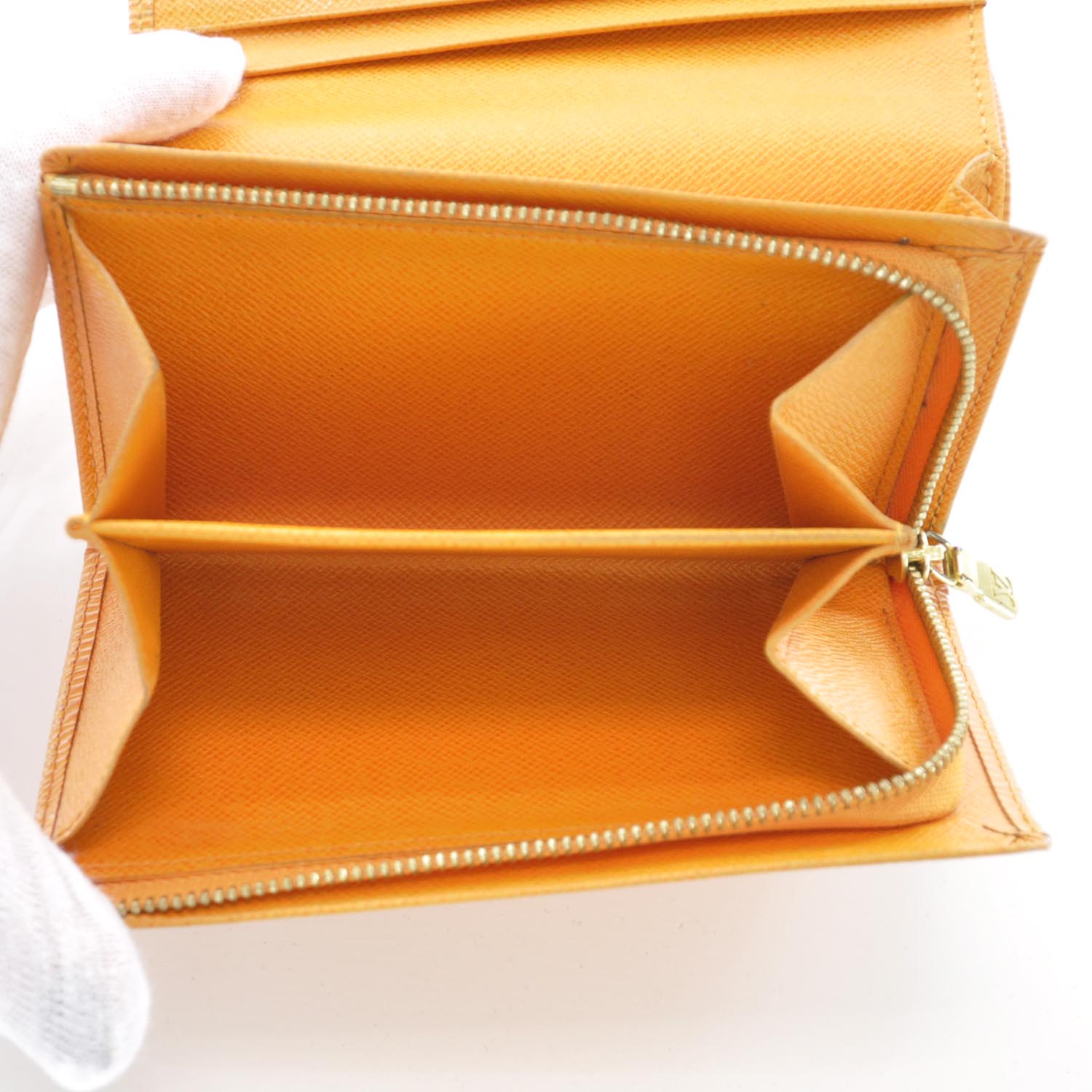 Louis Vuitton Epi Porte-Monnaie Billets Tresor Wallet Mandarin 8 of 8