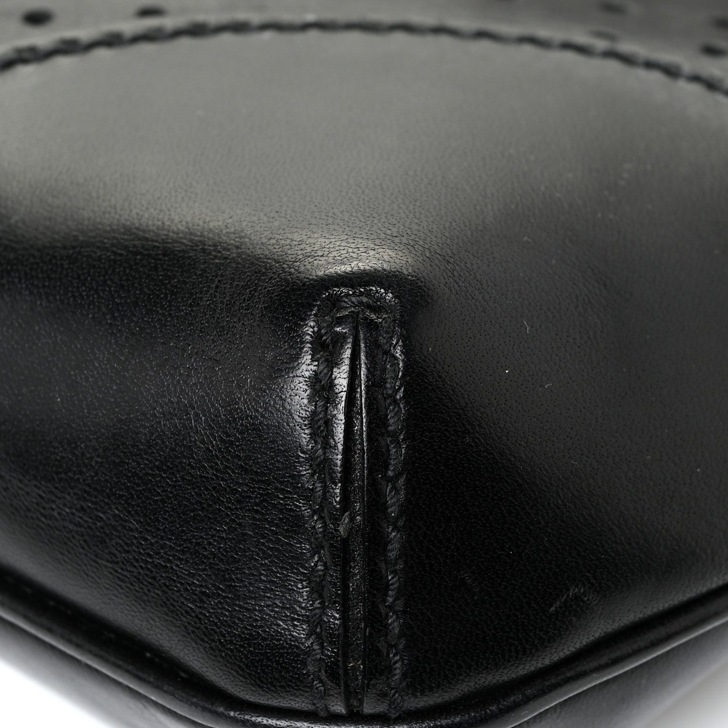 Gucci Calfskin Perforated GG Reins Hobo Black 11 of 18