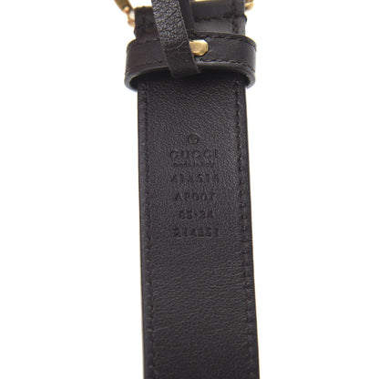 Gucci Moon Calfskin Double G 30mm Belt 85 34 Dark Cocoa 3 of 7