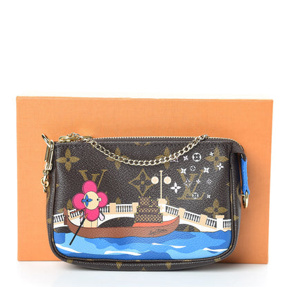 Louis Vuitton Monogram 2019 Christmas Animation Mini Venice Pochette Accessories Blue 8 of 8