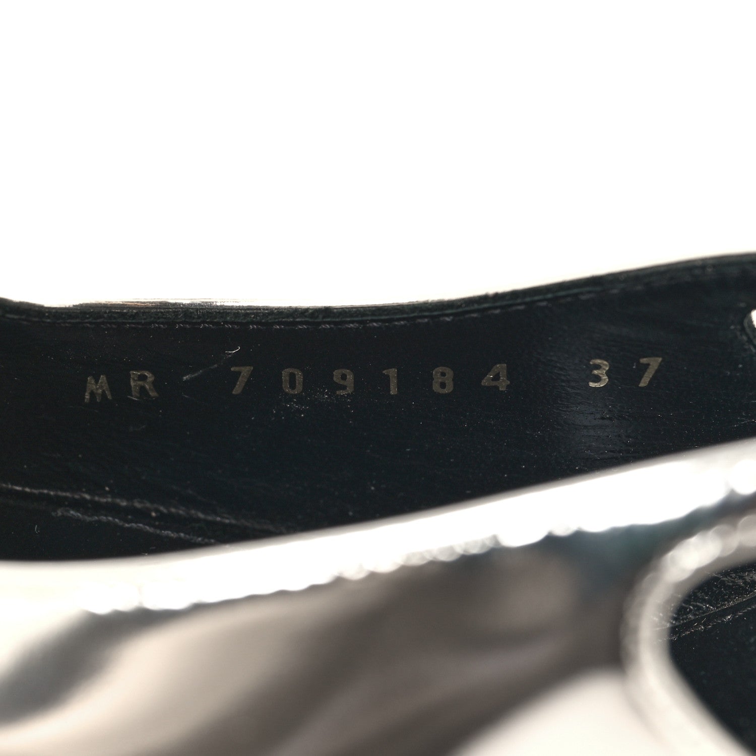 Saint Laurent Glazed Calfskin Tom 90 Dream Slingback Pumps 37 Argento 6 of 9