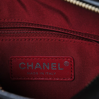Chanel Aged Calfskin Quilted Small Gabrielle Hobo Black 6 of 14