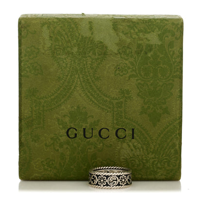 Gucci Sterling Silver Interlocking G Flower Ring 56 7.5 13 of 13