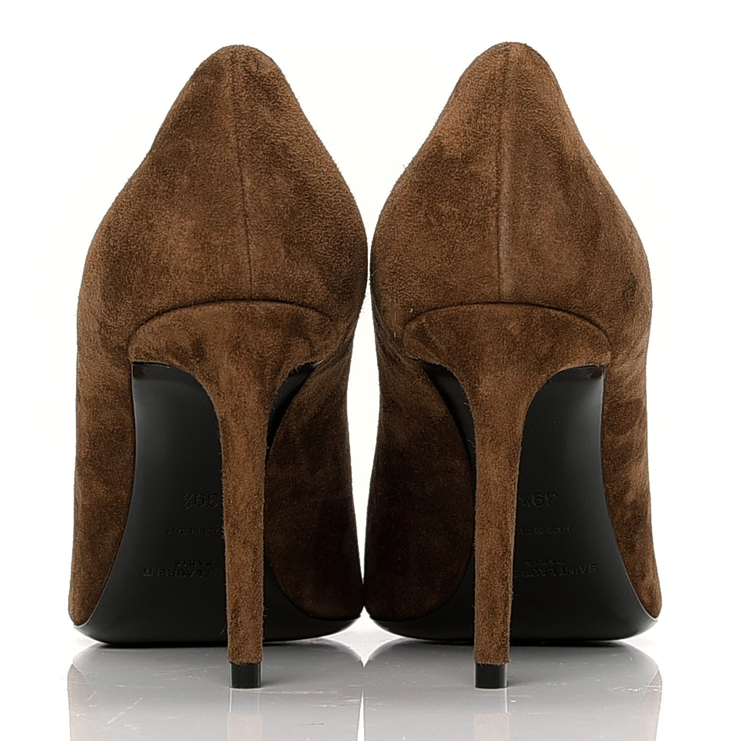 Saint Laurent Suede Zoe 85 Pumps 39.5 Caramel 4 of 5