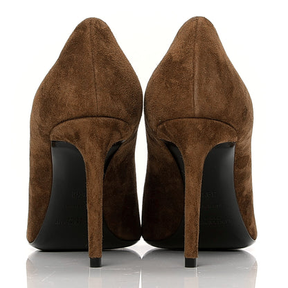 Saint Laurent Suede Zoe 85 Pumps 39.5 Caramel 4 of 5