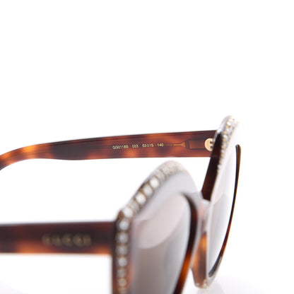 Gucci Crystal Cat Eye GG0118S Sunglasses Havana Brown 5 of 7