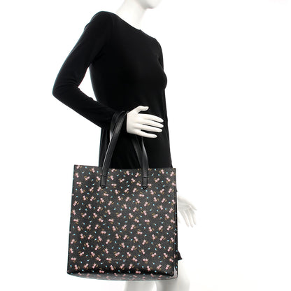 Givenchy Coated Canvas Hibiscus Print Medium Stargate Shopper Tote Black Multicolor 2 of 8
