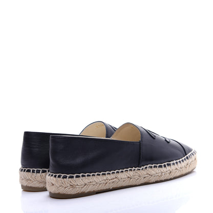 Chanel Lambskin CC Espadrilles 36 Dark Navy 3 of 14