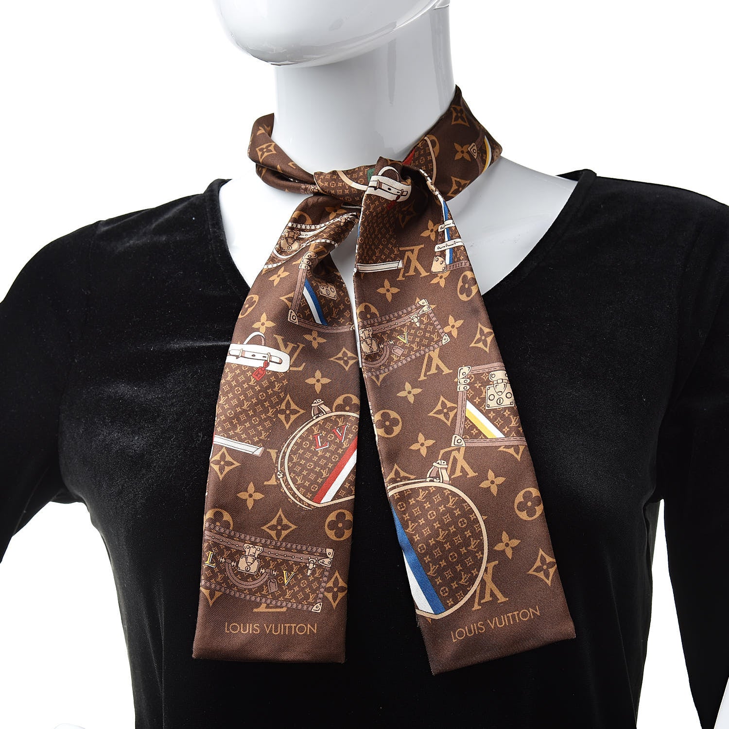 Louis Vuitton Silk Monogram Trunks Bandeau 2 of 6