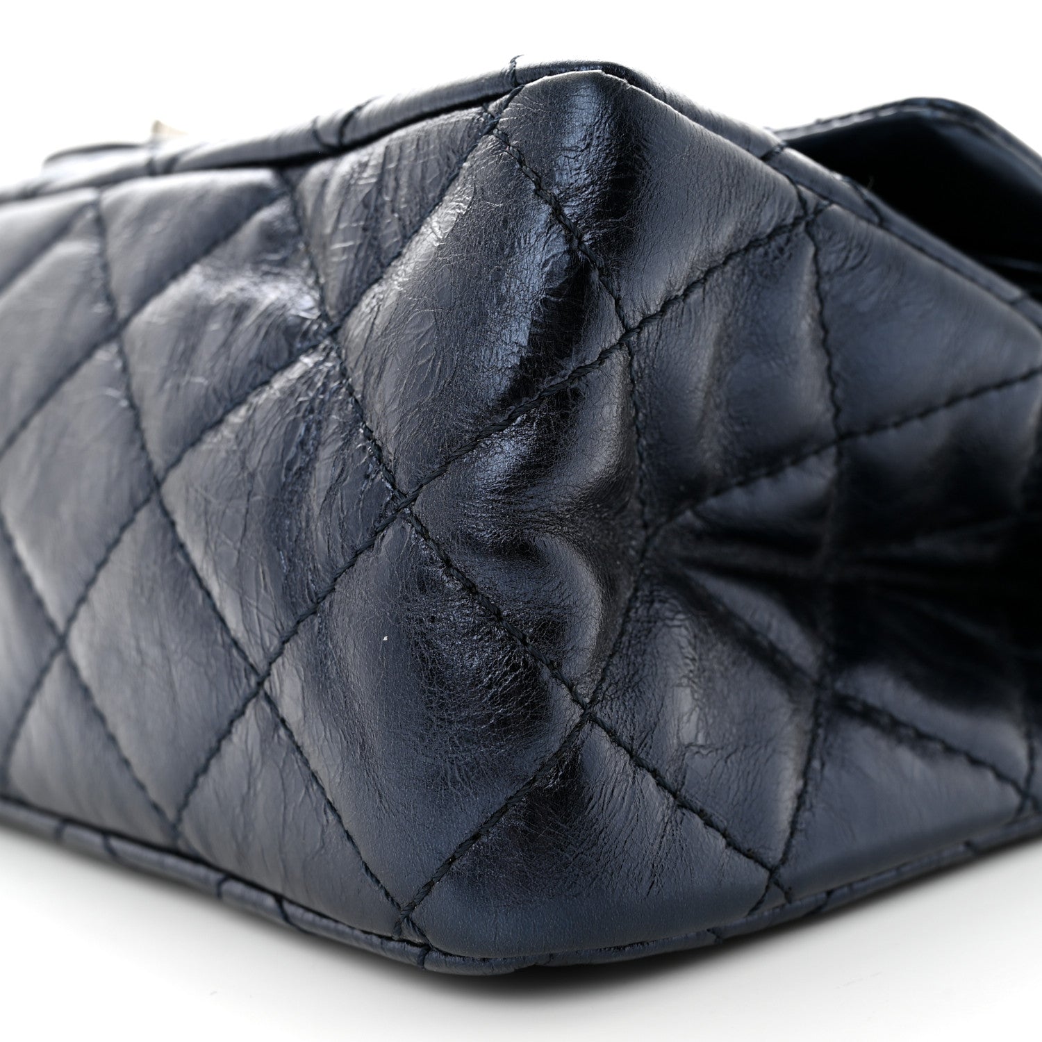 Chanel Metallic Aged Calfskin Quilted 2.55 Reissue 227 Flap Blue 10 of 12
