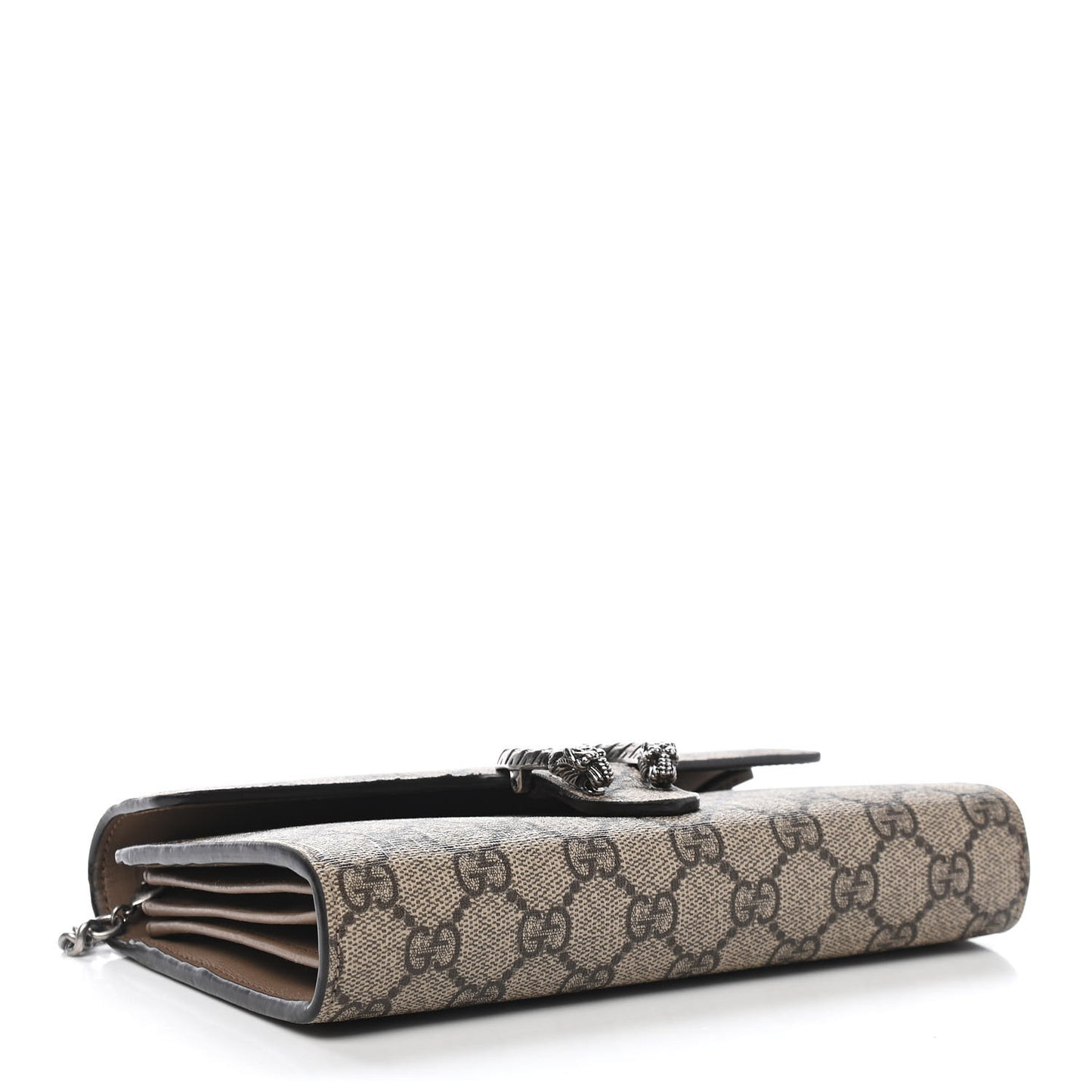 GG Supreme Monogram Mini Dionysus Chain Wallet Beige Taupe