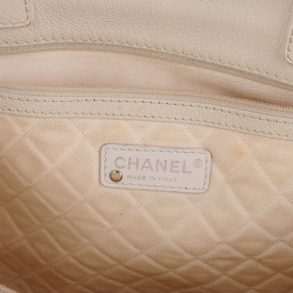 Chanel Goatskin Perforated Large CC Tote White 6 of 13