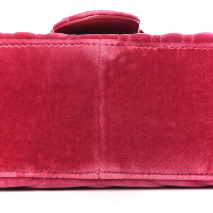 Gucci Velvet Matelasse Small GG Marmont Shoulder Bag Light Raspberry Rose 10 of 12