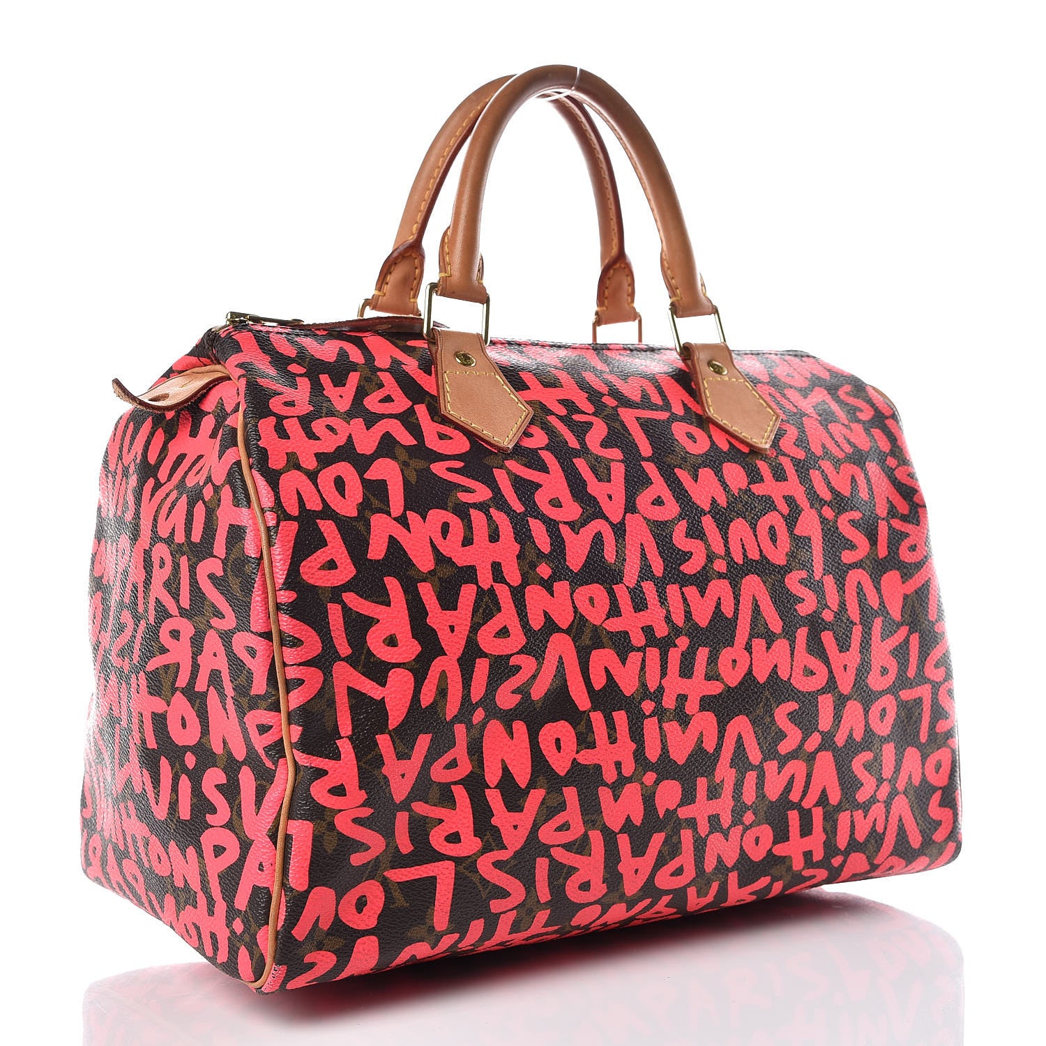 Louis Vuitton Monogram Graffiti Speedy 30 Fuchsia 3 of 16