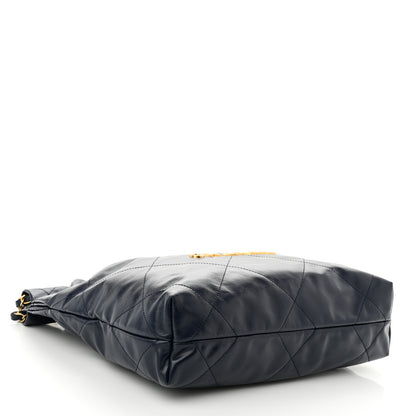 Chanel Shiny Calfskin Quilted Small Chanel 22 Navy 5 of 11