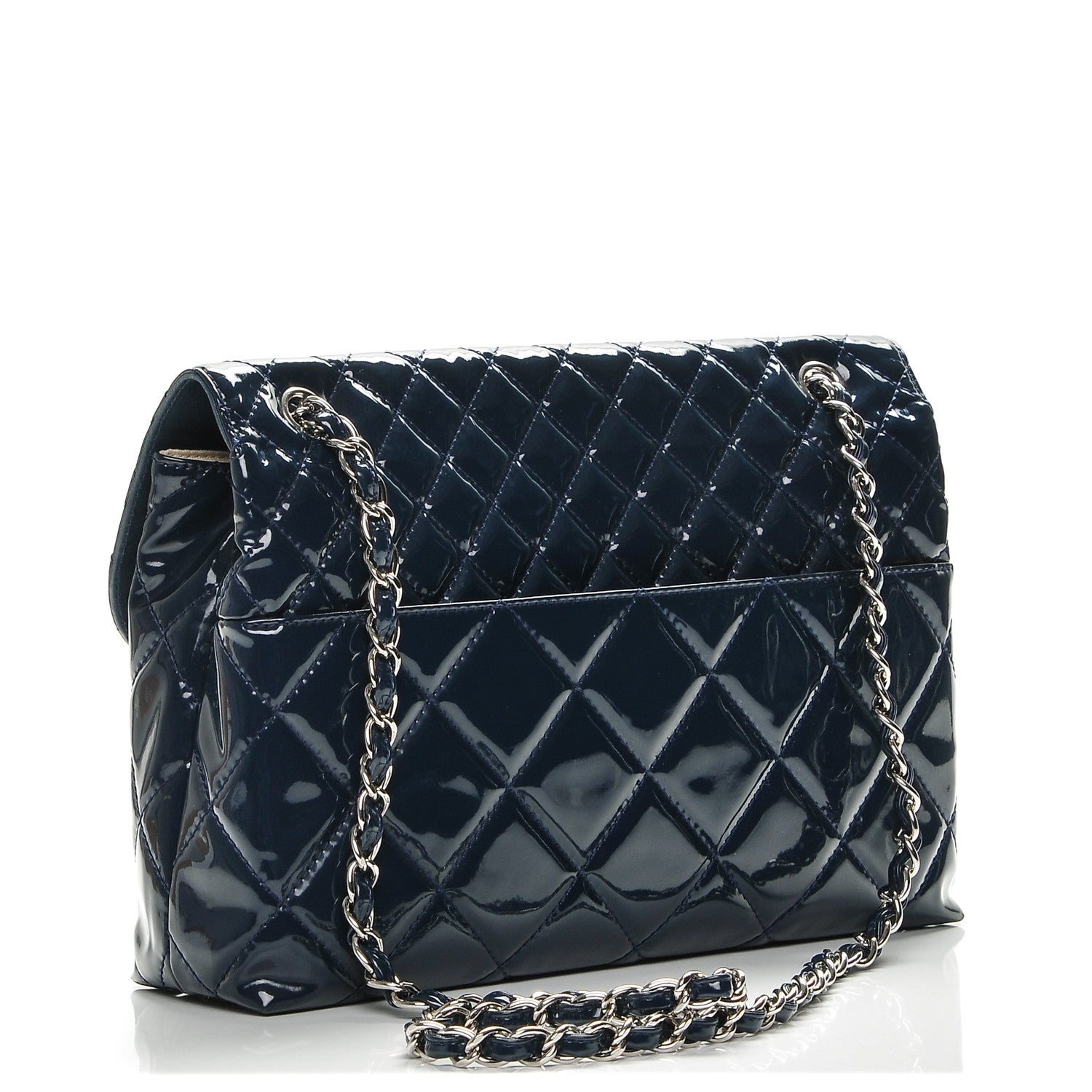 Chanel Vinyl Quilted In The Business Flap Navy Blue 3 of 7